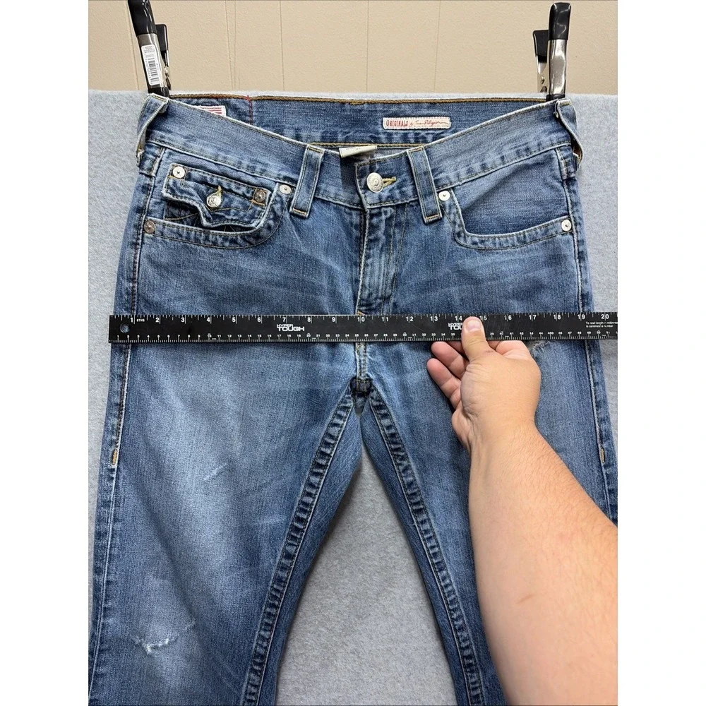 True Religion Ricky 31 Straight Leg Vintage Jeans Men's Size 34x32L Made In USA